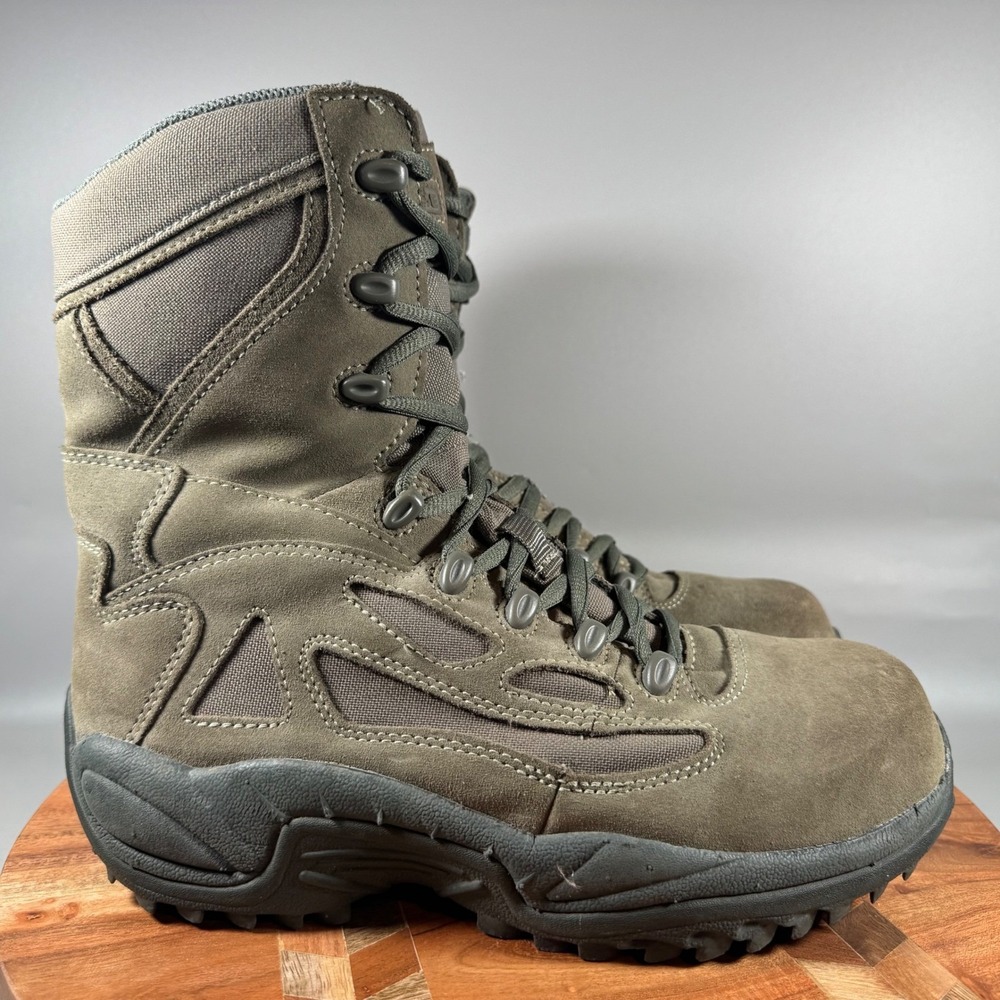 Converse C8990 Stealth Mens 8M Tactical Duty Side Zip Boots Sage Green ASTM EH